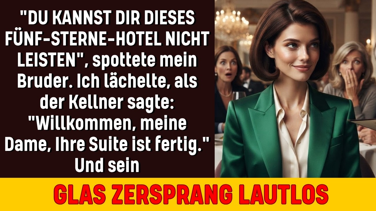 Mein Bruder stand in der Mitte des Bankettsaals, hob sein Glas und sagte vor allen Gästen: „Mit dem wenigen Geld, das meine Schwester hat, könnte sie sich nicht einmal eine Nacht in genau diesem...