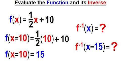 Algebra Ch 45: The Inverse of a Function (15 of 15) Evaluate the Function and its Inverse