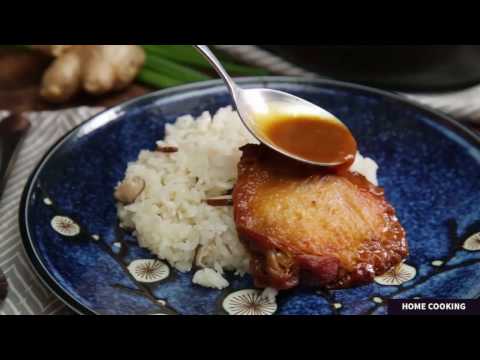 How to make ginger chicken with mushroom rice | chicken soup with rice | quick recipe | home cooking