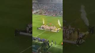 Oslava sešívaných po konci finále! Slavia porazila Spartu 2:0 a vyhrála MOL Cup