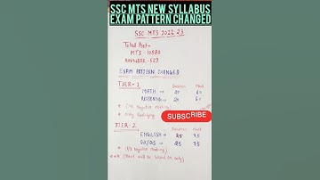 SSC MTS NEW SYLLABUS 2022-23🥰 SSC MTS EXAM PATTERN CHANGED 🥰SSC MTS NOTIFICATION OUT #shorts #viral