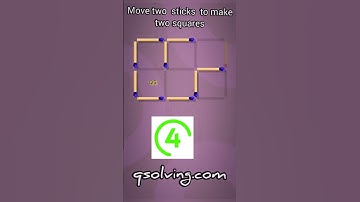 move two sticks to make two squares #matchstick #sigmarule #square