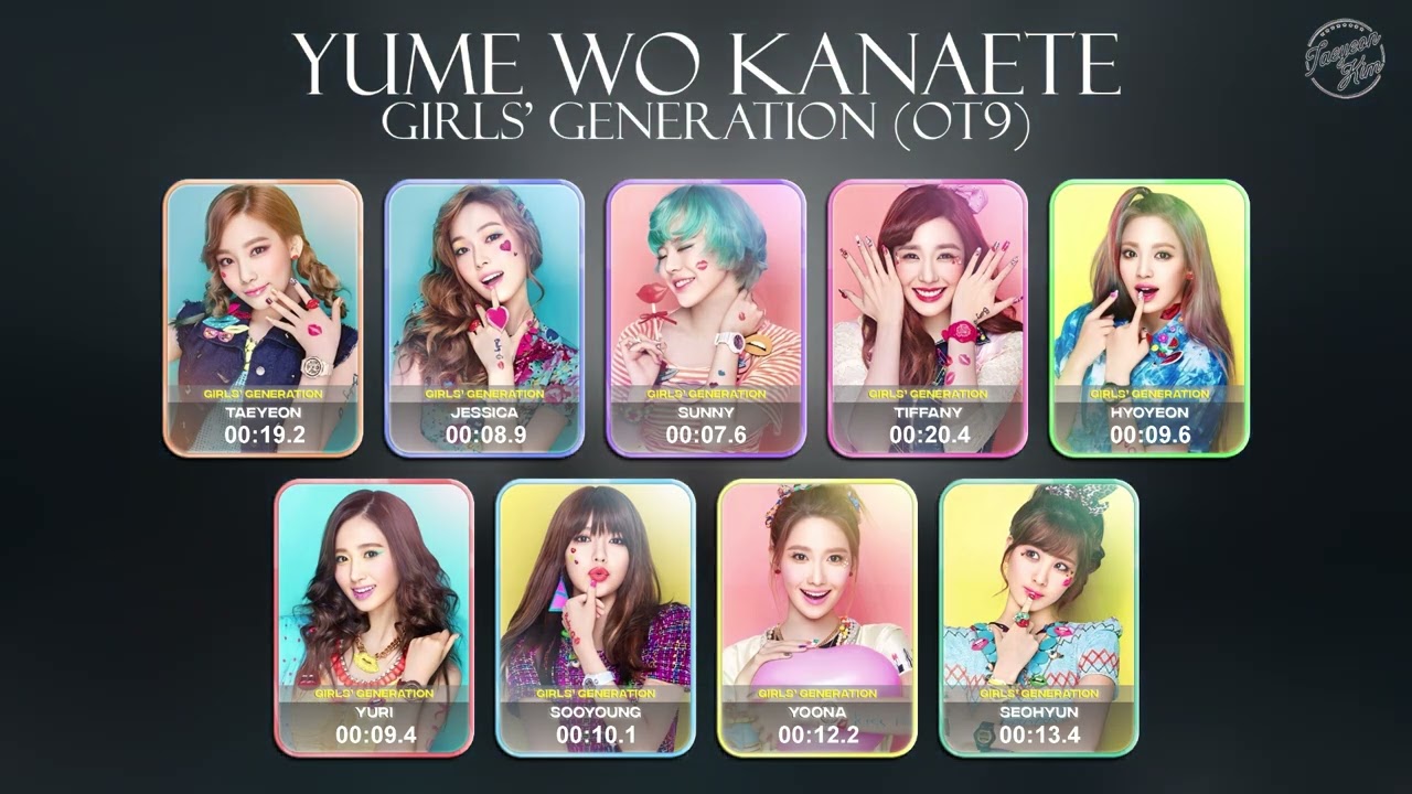 [AI COVER] Yume wo Kanaete (Doraemon Opening) - Girls' Generation (OT9) (Org. by MAO)