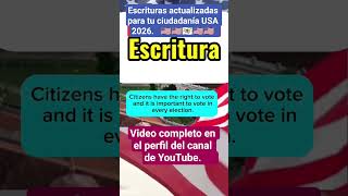 Prueba de ESCRITURA Actualizada 2026 Entrevista Ciudadanía Americana N-400 USCIS
