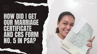 How to get your Marriage Certificate and CRS. Form No.5 in PSA| German❤️Pinay Couple #ldr Update