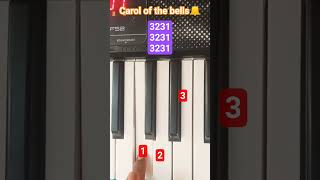 Carol of the bells ✨ 🔔# piano notes#easy #trending shorts# piano 🎹