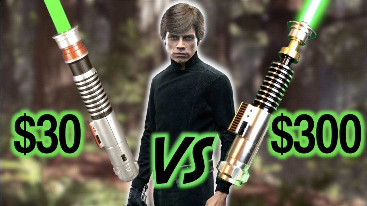 $30 VS $300 Luke Skywalker Lightsaber! Galaxy's Edge and Disney Parks -  YouTube