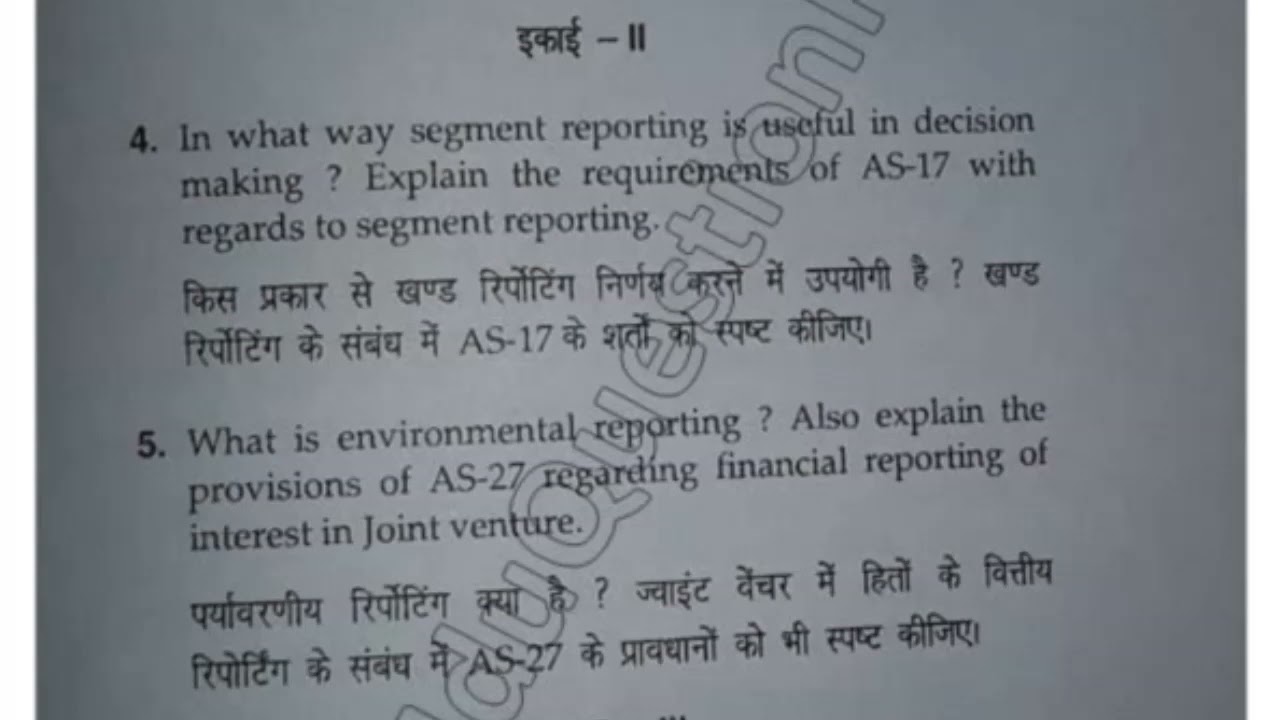 MCom 4th Sem Accounting Theory & Practice Question Paper 2018