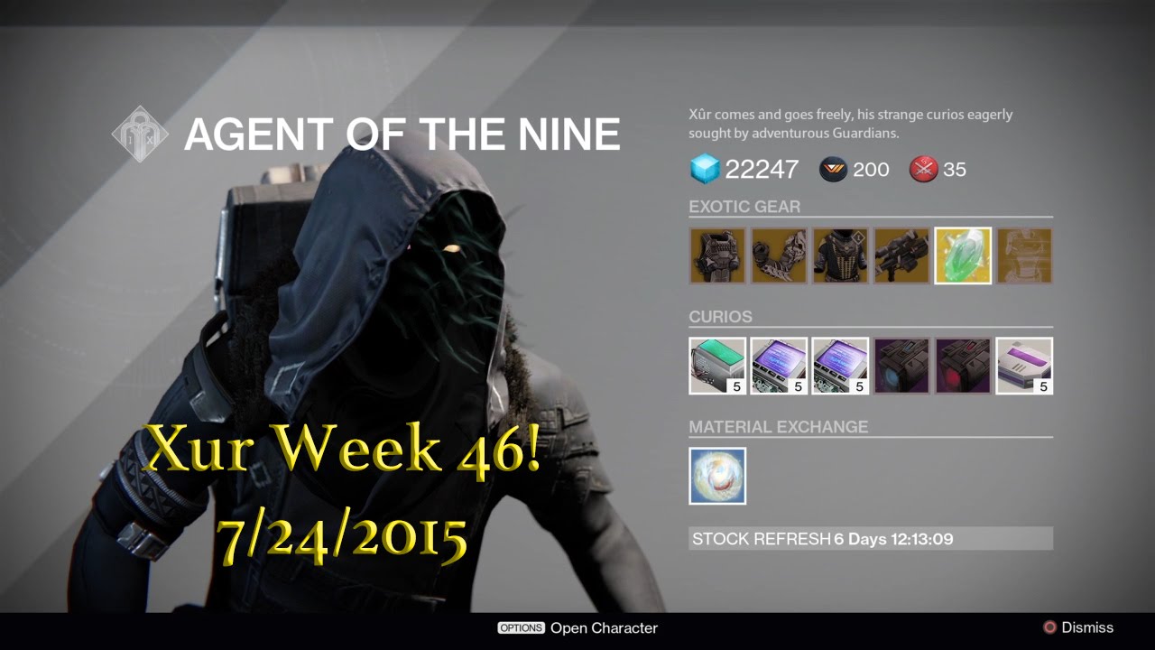 Xur Week 46! 7/24/2015