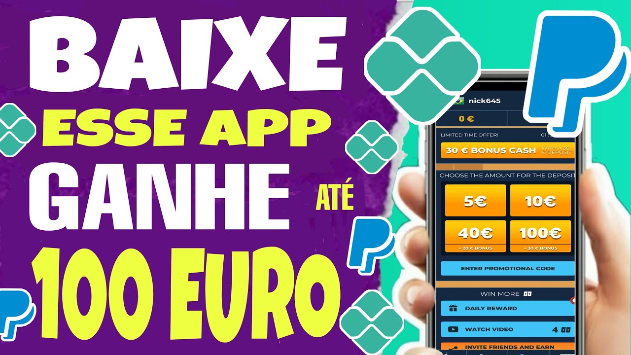 PAGA EM 1 MINUTO! GANHE 100 EURO Para Jogar Poucos Minutos! Melhor App Para Ganhar Pix e Paypal