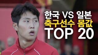 한국 vs 일본 축구선수 몸값 TOP 20