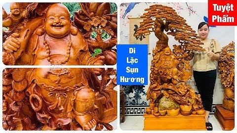 TUYỆT TÁC GỖ CHUN SỤN HƯƠNG. Di Lặc Ngũ Phúc Đứng Tùng.Hàng siêu kỹ.Tượng gỗ đẹp Phúc Tấn.0389889968