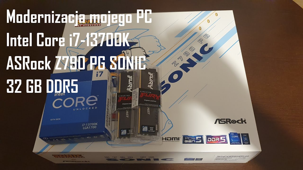 VLOG] Upgrade mojego kompa - i7-13700K, ASRock Z790 PG Sonic, 32