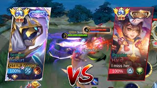Zodiac Helcurt Vs New Collector Skin Harith In D Lane Who Will Win? Must Watch - Mlbb