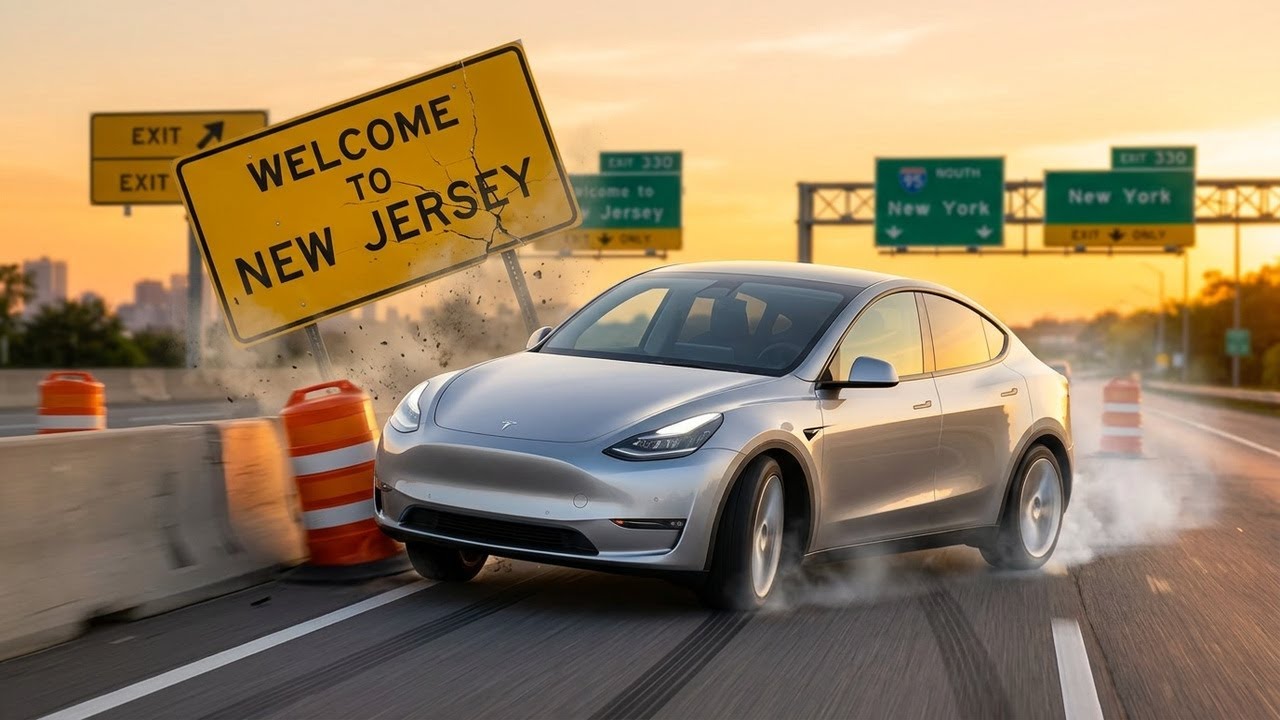 Tesla FSD Drives from New York to New Jersey — One Big Problem!