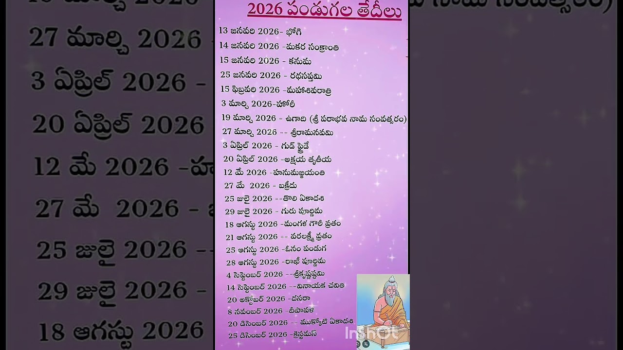 🤩🤩Festivals of 2026, పండుగలు 2026 వాటి తేదీ, list of festival of the year 2026@Subscribe,like& share