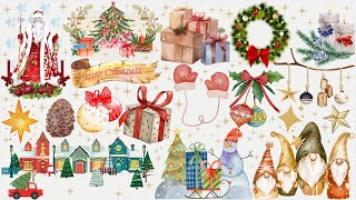 ✨⛄Relax by watching me organize cozy Christmas stickers🎄| Ambient Music | Relaxing | Digital Art 🎁 screenshot 3