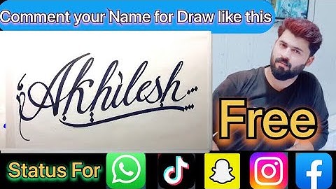 Akhilesh Name Signature Calligraphy Status | How to Cursive write with cut Marker #akhilesh @akhil