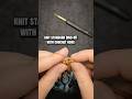 Knit standard bind-off the easy and fast way - with a crochet hook. #knittingtutorial