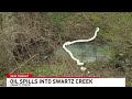 Oils spills into the Swartz Creek