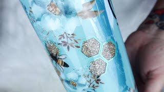 Queen Bee Peekaboo with Foil Tumbler Tutorial