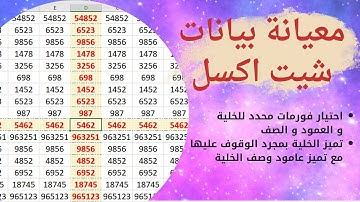 اسرار الاكسل | تلوين الصف والعمود بمجرد الوقوف فى الخلية لتسهيل قراءة البيانات فى الاكسل
