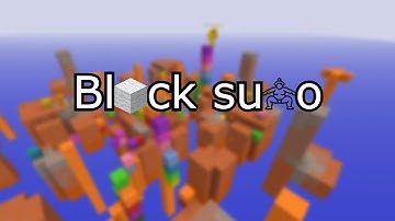 Playing block sumo on bedwars practice