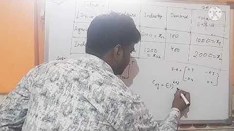 Class 12# | Applied Mathematics | Problem  on Leontief Input-Output Model