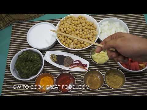 Chickpea Spinach Curry - Vegan Chickpea Curry - Palak Chole - Chana Masala - Garbanzo Curry