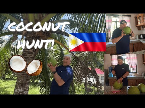 Coconut Hunt!... My 1st Time Cutting & Drinking a Fresh Coconut!