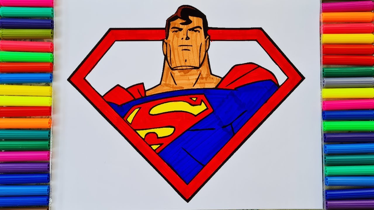 Superman Painting - Easy Superheroes Painting Ideas For Kids - YouTube