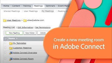 Create a new meeting room in Adobe Connect