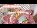Small business real time packing orders asmr, no bgm | Studio Vlog 6.5: packing my sticker orders