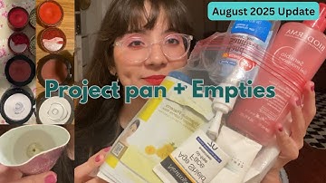 Project pan August 2025 update + empties, #deckofpanning, declutters, and beauty purchases 