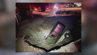 Las Cruces sinkhole swallows two cars in home's front yard