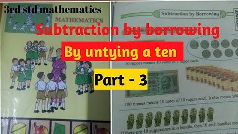 Subtraction by untying ten ||chapter-11 :subtraction by borrowing : part -3||3rd std mathematics ||
