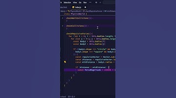 Implementing repulsive forces in a physics simulation #coding #software #programming #javascript