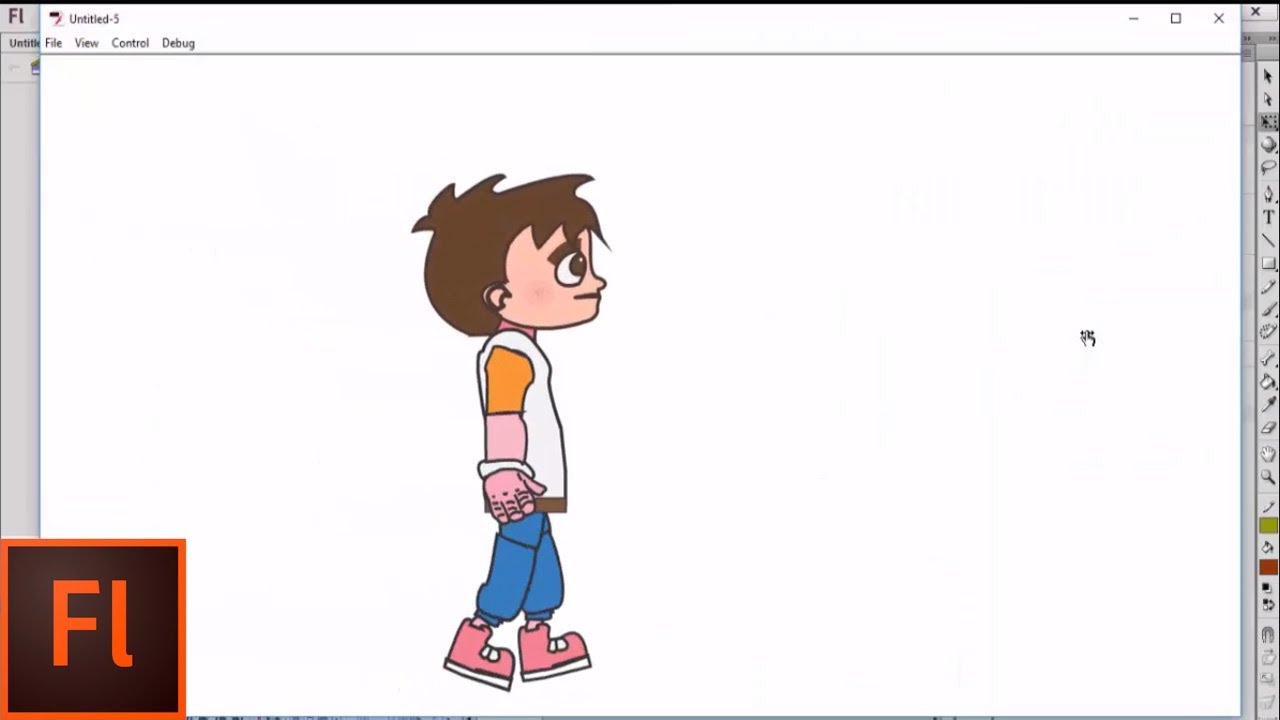 character walk cycle adobe flash tutorial by MEHRA'S productions - YouTube