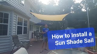 How to Install a Sun Shade Sail by Raymond Can Do It 402 views 1 year ago 5 minutes, 33 seconds