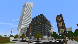 Minecraft city - New York Citigroup building skyscraper replica tour tutorial how to build real