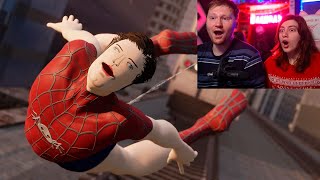 Реакция на Spider-Man Stops A Train