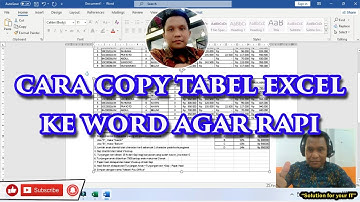🔴 Cara Copy Tabel Excel ke Word Agar Rapi dan Tidak Berantakan