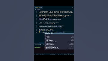 Python Traveling Salesman Problem in 58 seconds! ⚡️ #shorts
