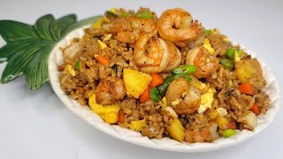 Pineapple shrimp fried rice | recipe