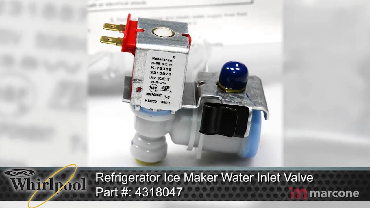 Whirlpool Refrigerator Ice Maker Water Inlet Valve Part 4318047