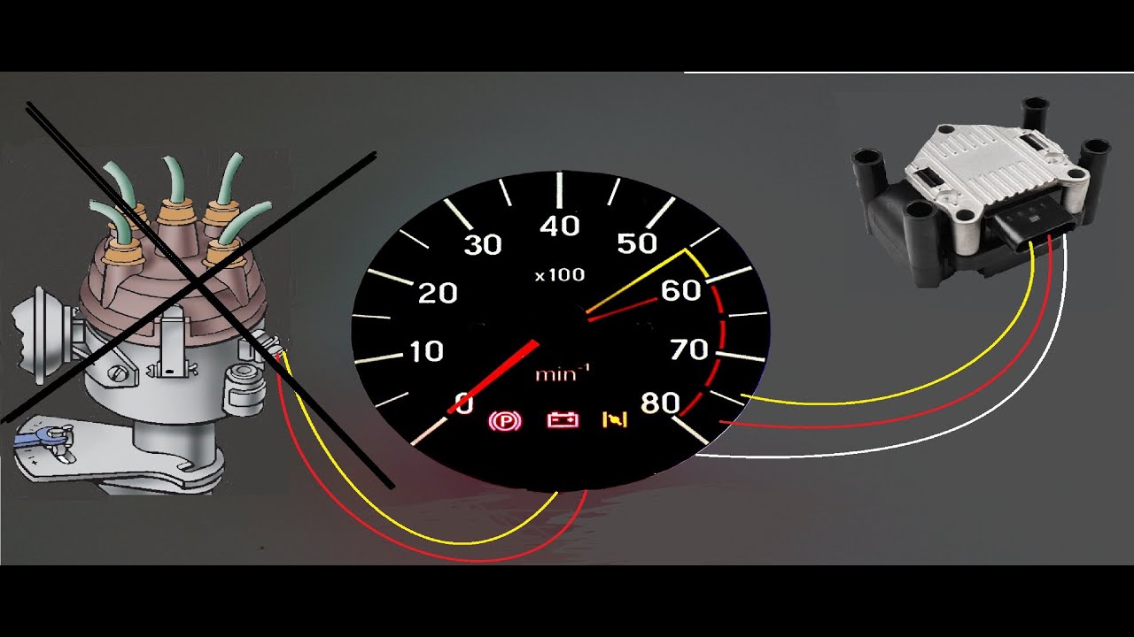 Как подключить тахометр, с трамблёра на катушку (СВАП) #СВАП#ТАХОМЕТР ...