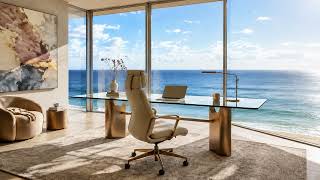 Soft Ocean Sounds for Work | Future Self Office | Static Background