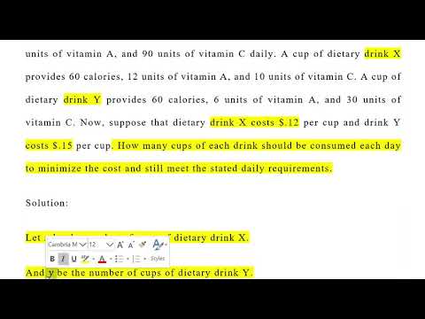 Linear Programming word problem made easy - YouTube