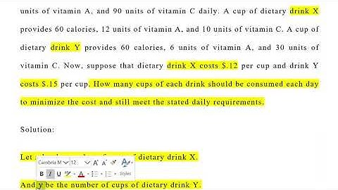 Linear Programming word problem made easy