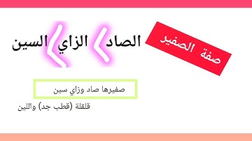 صفات الحروف تجويد صفة الصفير من الصفات التي ليس لها ضد في الصاد و الزاي و السين